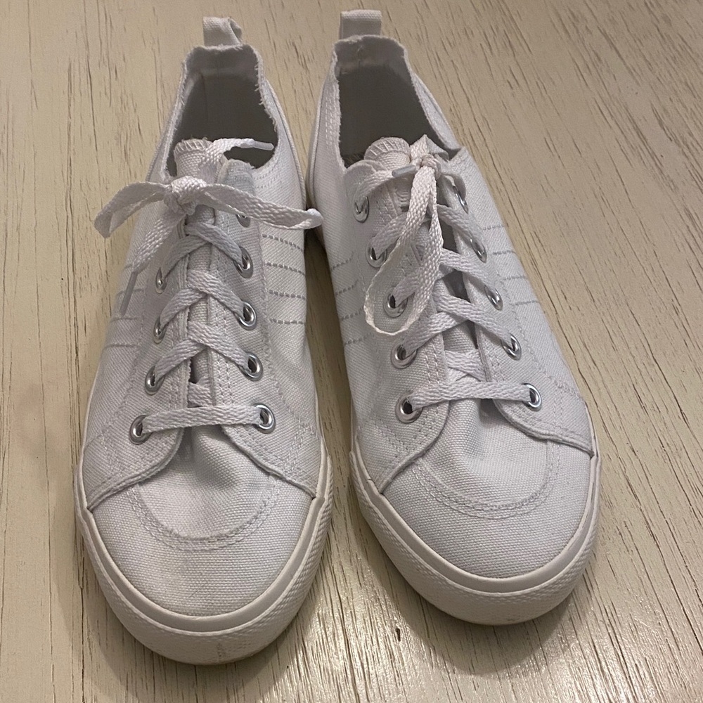 Maurices White Low-Top Canvas Sneakers